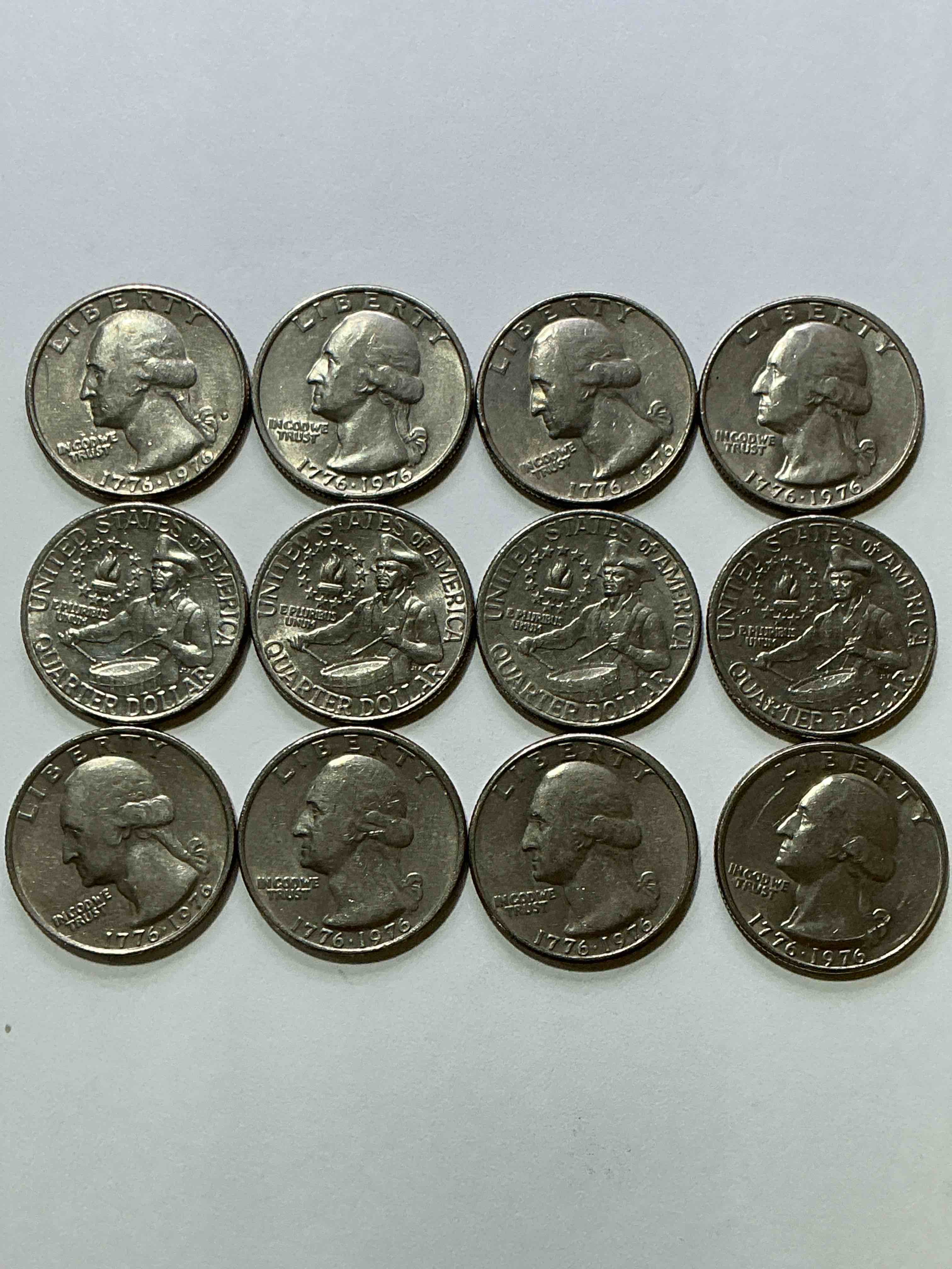 1976 Bicentennial Bliss! Quarters! In 1976 The U.S. Mint Produced Coins Celebrating The 200 Year Anniversary Of America. Up For Auction Are Awesome Examples Of Bicentennial Quarters Produced For This... The Infamous 200 Year Anniversary Edition! Highly Desirable For Collectors! Own Pieces Of History & Get Ready For America's 250 Year Anniversary Coming Soon!