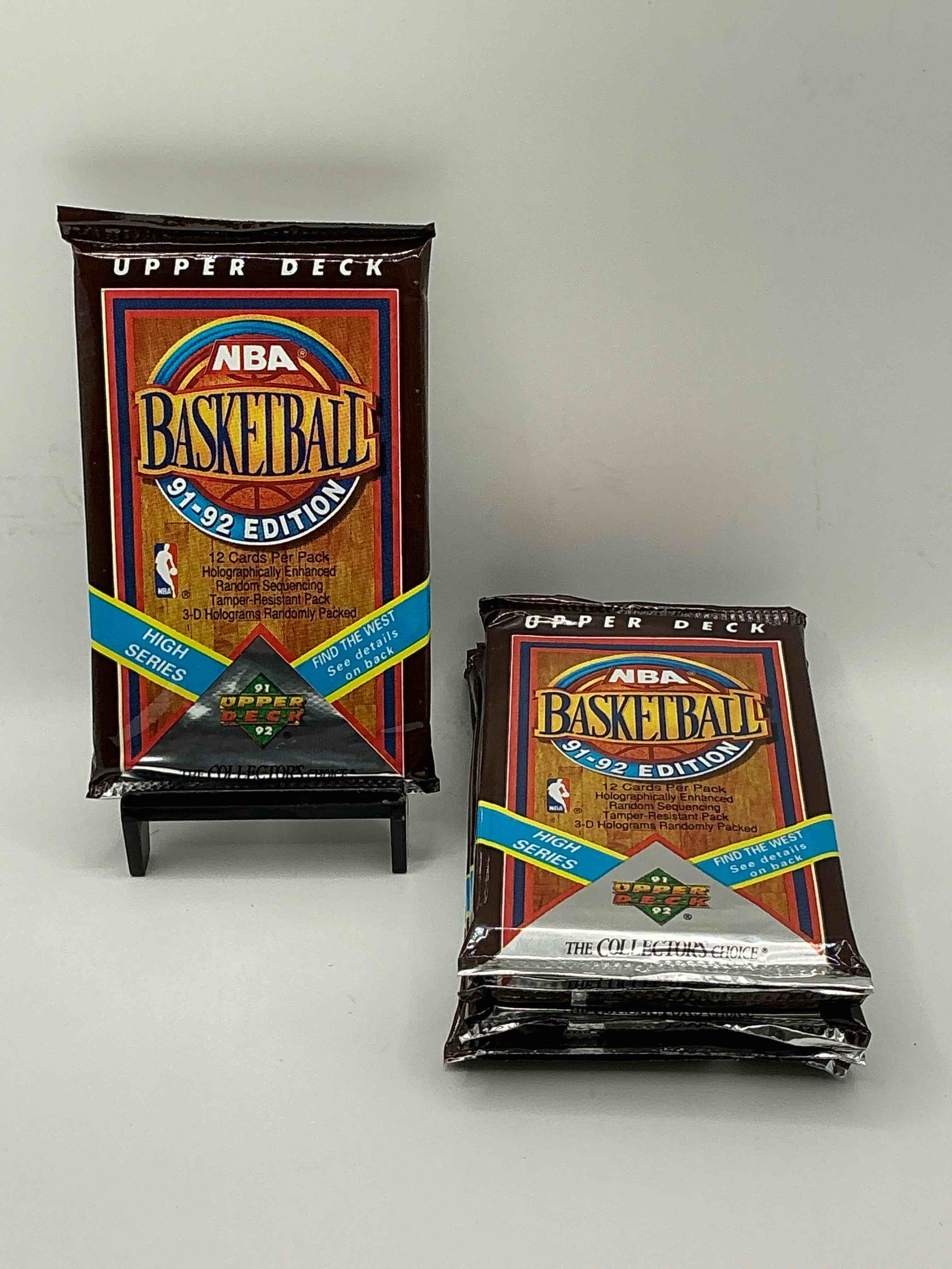 Wow, Find The West! 1991/92 HIGH SERIES Upper Deck NBA Basketball Sealed Pack, Direct From Original Sealed Retail Case! Potential To Find A Jerry West Signature Card Only In This High Series... Super Rare! Also Search For Valuable Michael Jordans & Too Many Great Cards To List! An Awesome Investment In Sports Card Memorabilia! You May Never See These Again, Super Rare!