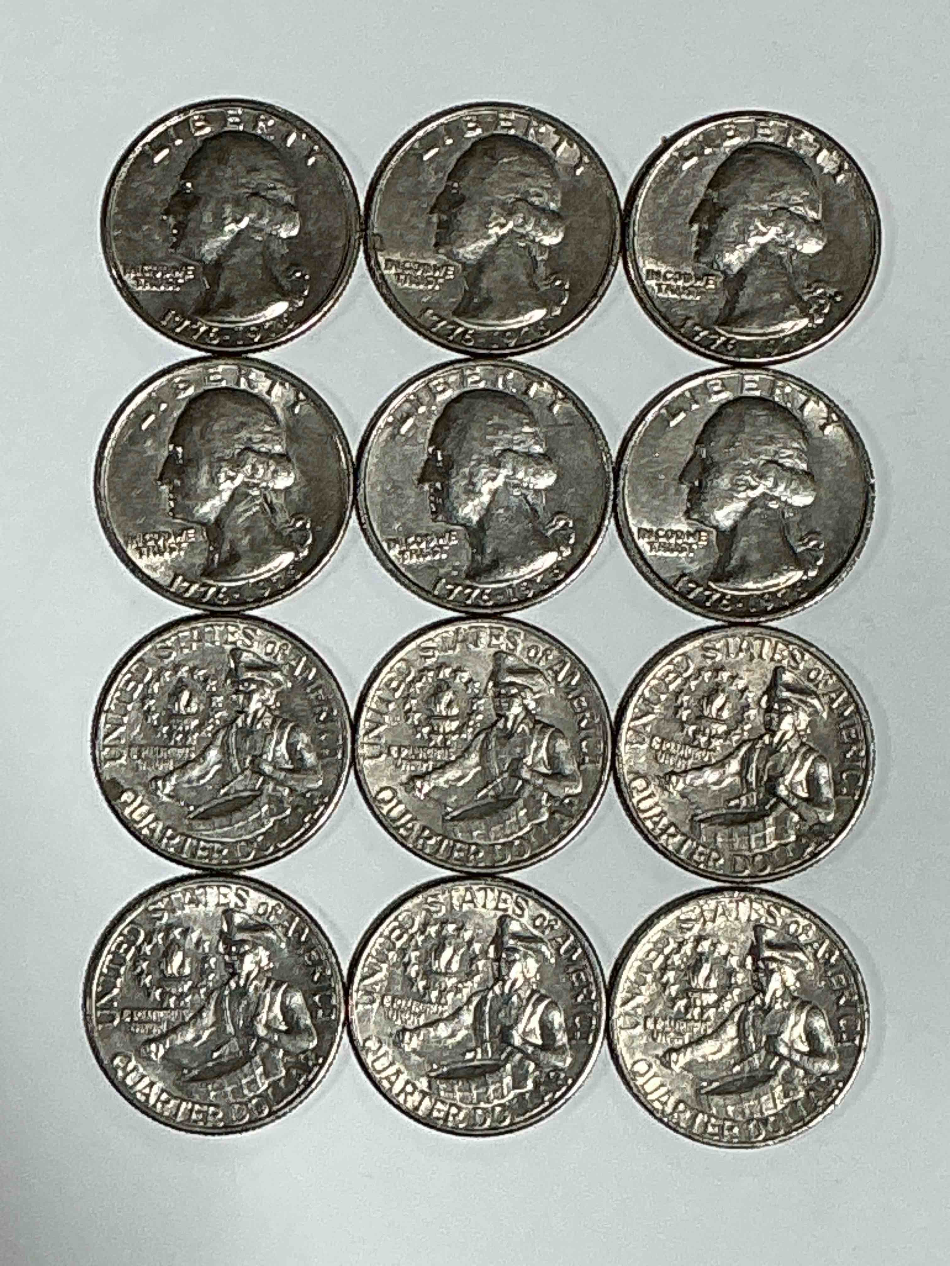 1976 Bicentennial Bliss! Quarters! In 1976 The U.S. Mint Produced Coins Celebrating The 200 Year Anniversary Of America. Up For Auction Are Awesome Examples Of Bicentennial Quarters Produced For This... The Infamous 200 Year Anniversary Edition! Highly Desirable For Collectors! Own Pieces Of History & Get Ready For America's 250 Year Anniversary Coming Soon!