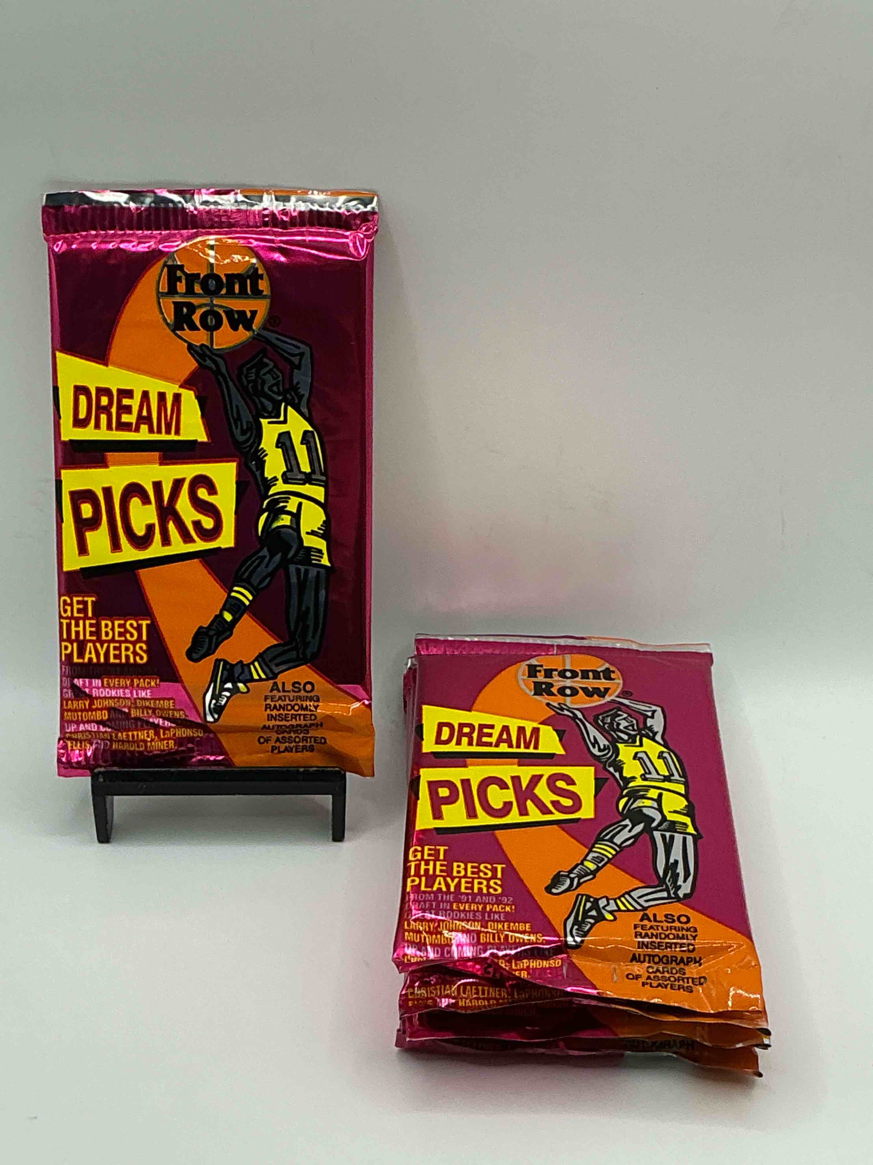 1992  Rarity! Here's Something You've Probably NEVER Seen! 1992 Front Row College Basketball / NBA Unopened Sealed Packs, Direct From Sealed Original Retail Case! Includes Randomly Inserted Rare Autograph Cards! Front Row Was The "Original" College Jersey Card Packs Back In The Day & Has Long Been Defunct. These Cards Are Becoming Serious Collector Items Due To Their Scarcity. These Things Are Serious Retro! Own Some Great Sports Card History & Something You'l Rarely See Again!