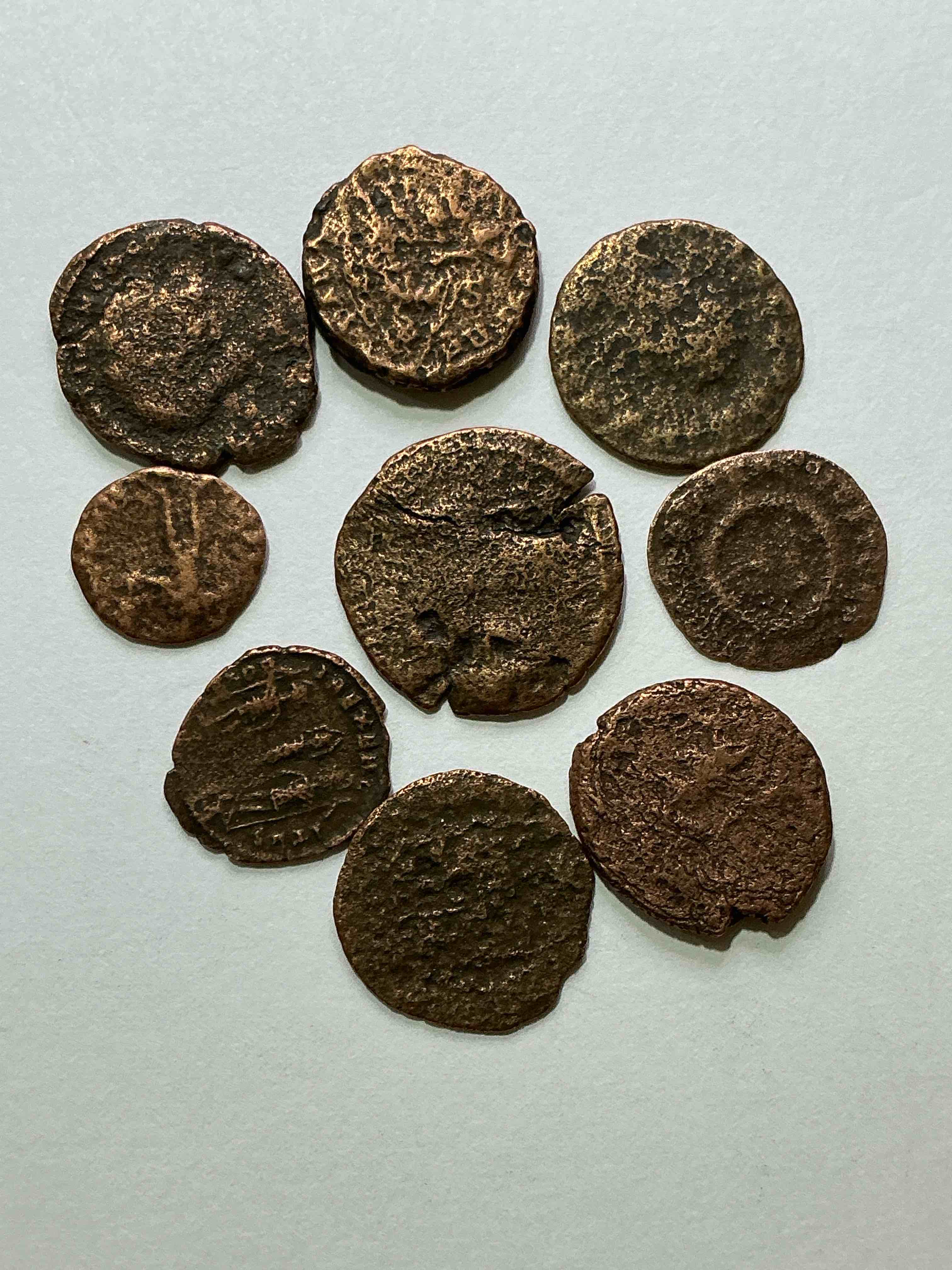 Ancient Roman Coins! 1,600-1,700 YEARS OLD Approximately! Check Out These Amazing Authentic Pieces Of History, Ancient Roman Bronze Coins From The Approx 300 to 400 A.D Era... Serious Pieces Of History & Serious Collector Items! Own Authentic Pieces Of Ancient History!