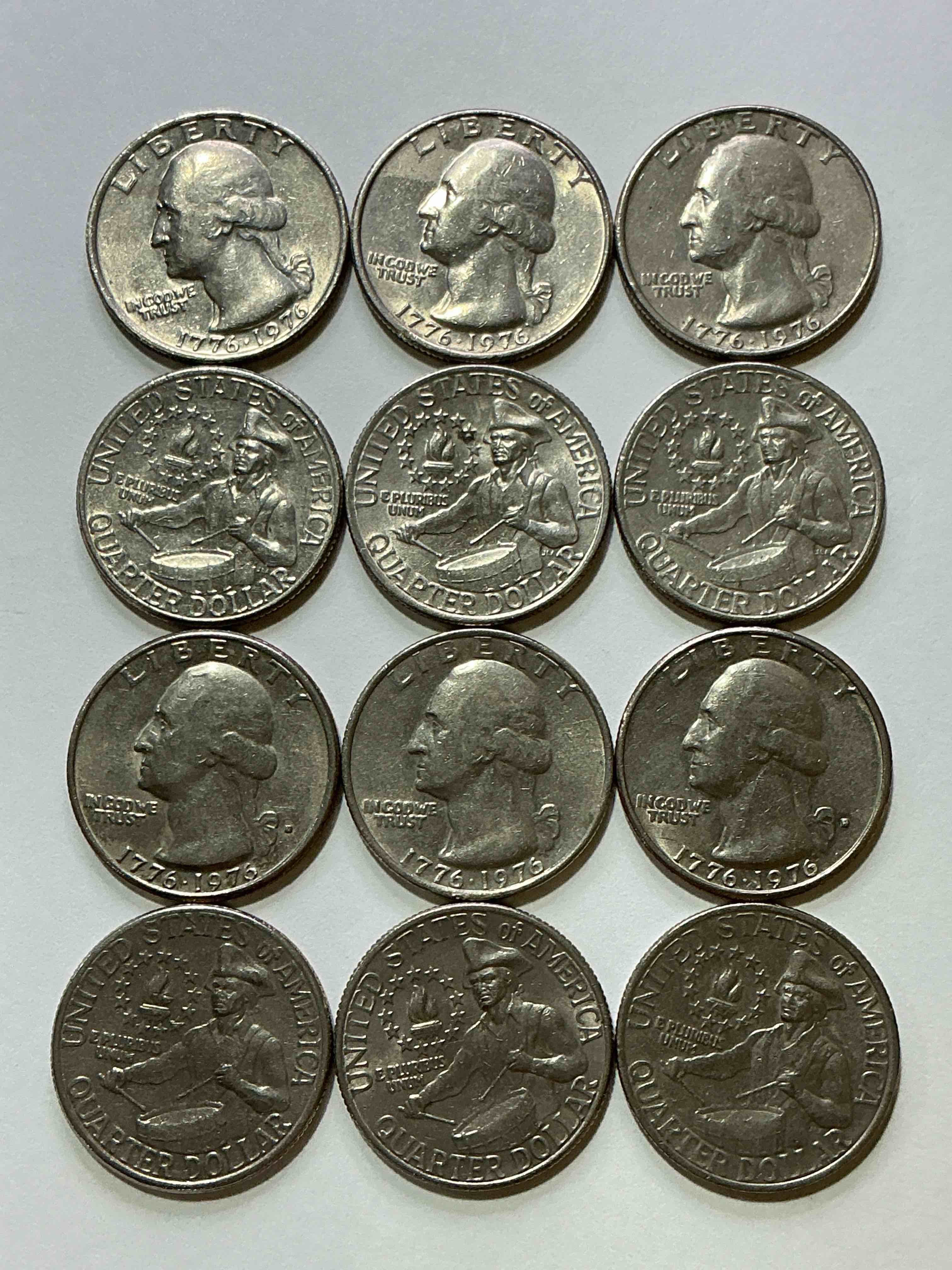 1976 Bicentennial Bliss! Quarters! In 1976 The U.S. Mint Produced Coins Celebrating The 200 Year Anniversary Of America. Up For Auction Are Awesome Examples Of Bicentennial Quarters Produced For This... The Infamous 200 Year Anniversary Edition! Highly Desirable For Collectors! Own Pieces Of History & Get Ready For America's 250 Year Anniversary Coming Soon!