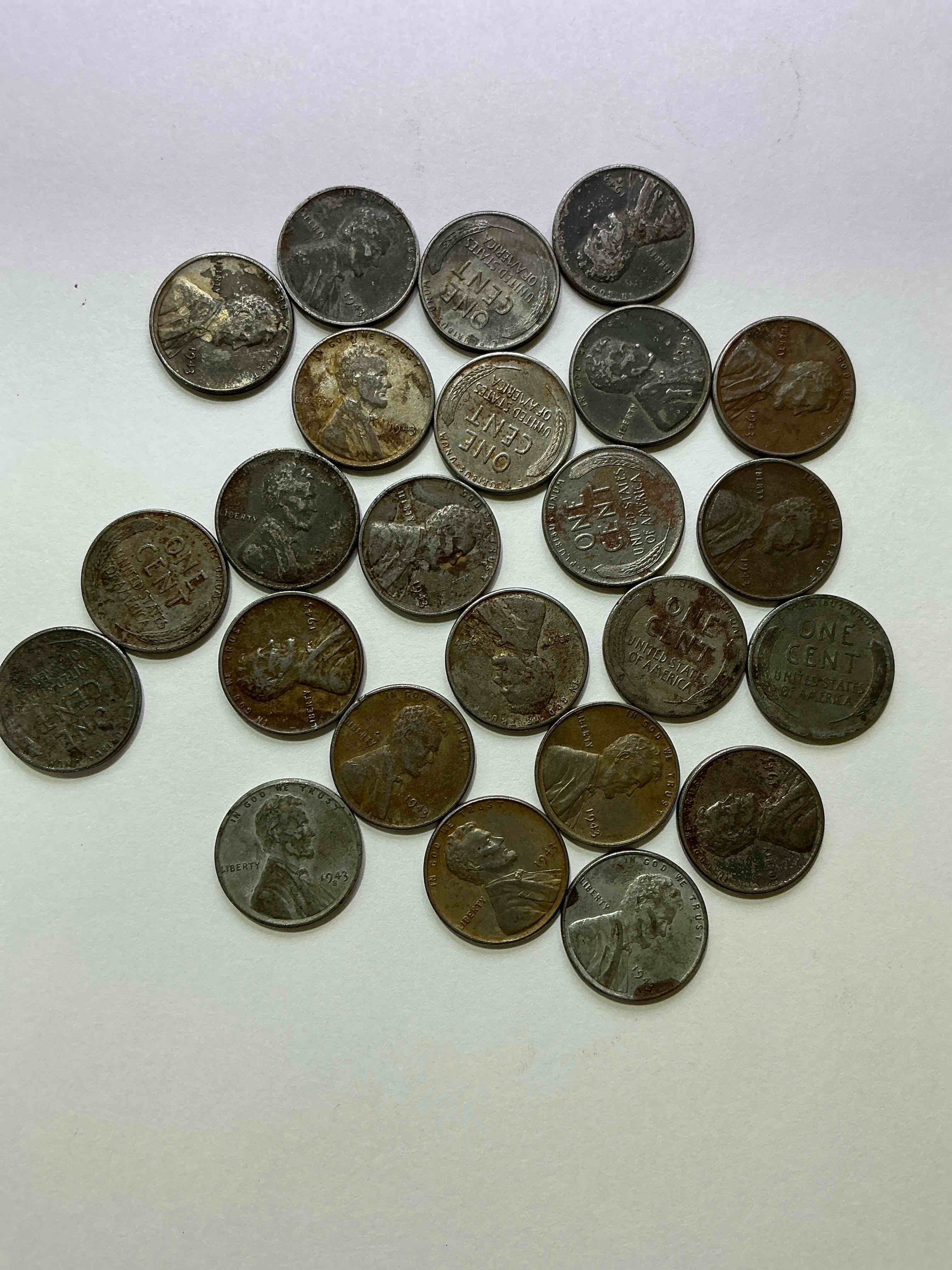 1943 World War Il History! Did You Know That In 1943 Copper Was So Valuable For Making Ammunition That The U.S. Treasury Made Pennies Out Of Steel?! 1943 STEEL Pennies Have Become Valuable, Rare Collector Items! Up For Auction Are Rare WWII Steel Pennies Appearing Circulated. Own Pieces Of World War II History That Are An Awesome Investment!