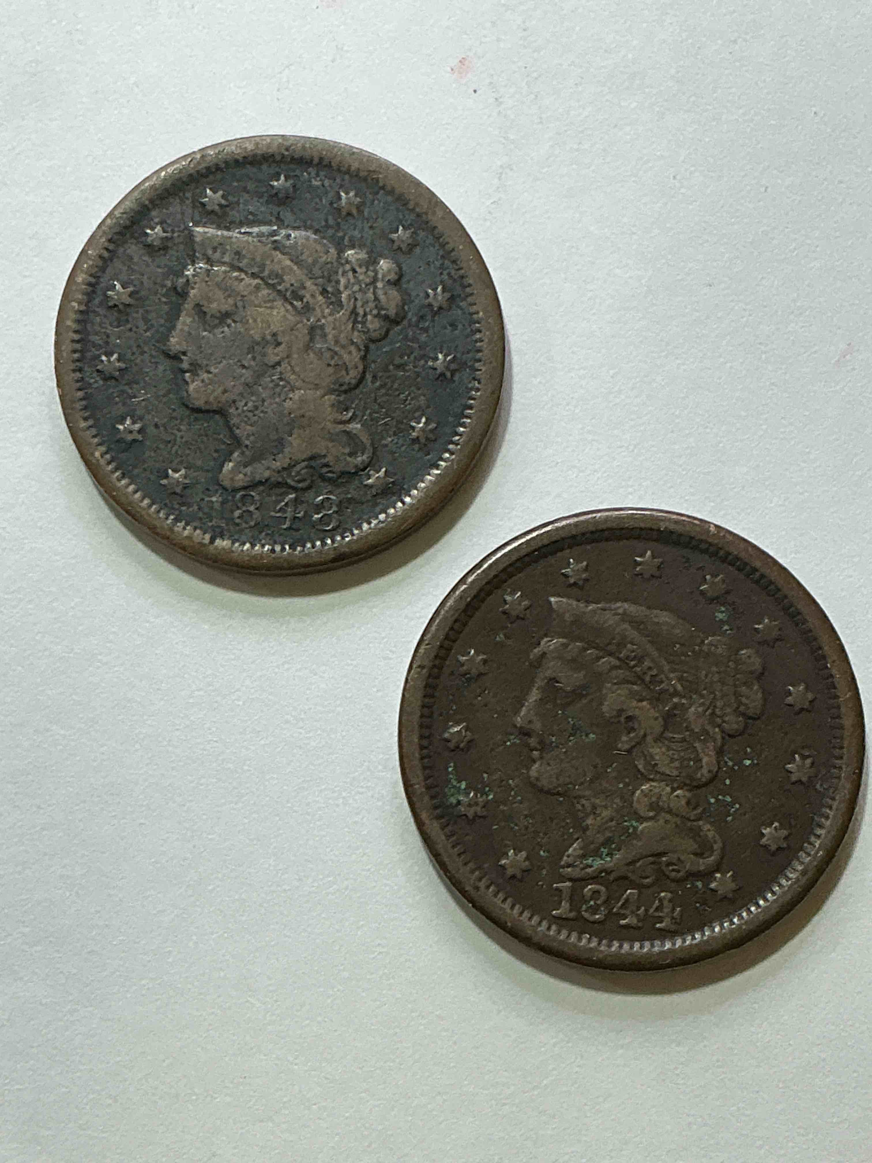 Genuine Large American One Cent Piece! These Coins Were Minted From 1793 - 1857 & Were The First Copper Pennies In The US! Own Authentic Coins From American History! 