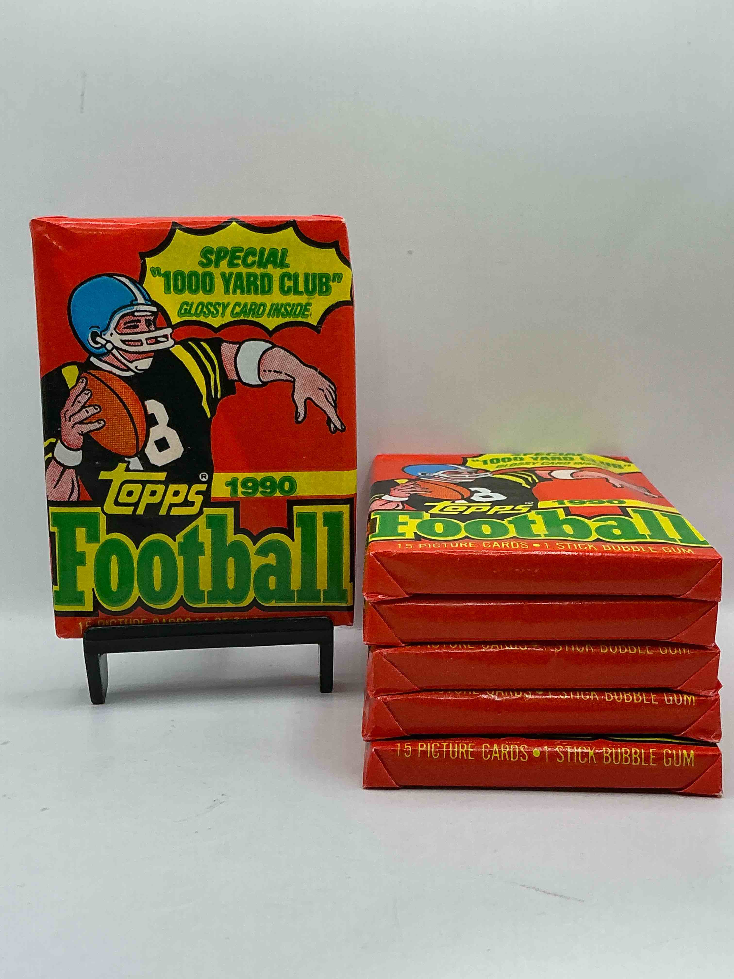 The Last Year Of Football Wax! Joe Montana, Emmitt Smith & Barry Sanders!? 1990 Topps Football Unopened Sports Card Wax Pack, Direct From Original Retail Box! Getting Hard To Find! Search For Early Barry Sanders & Jerry Rice & So Much More!