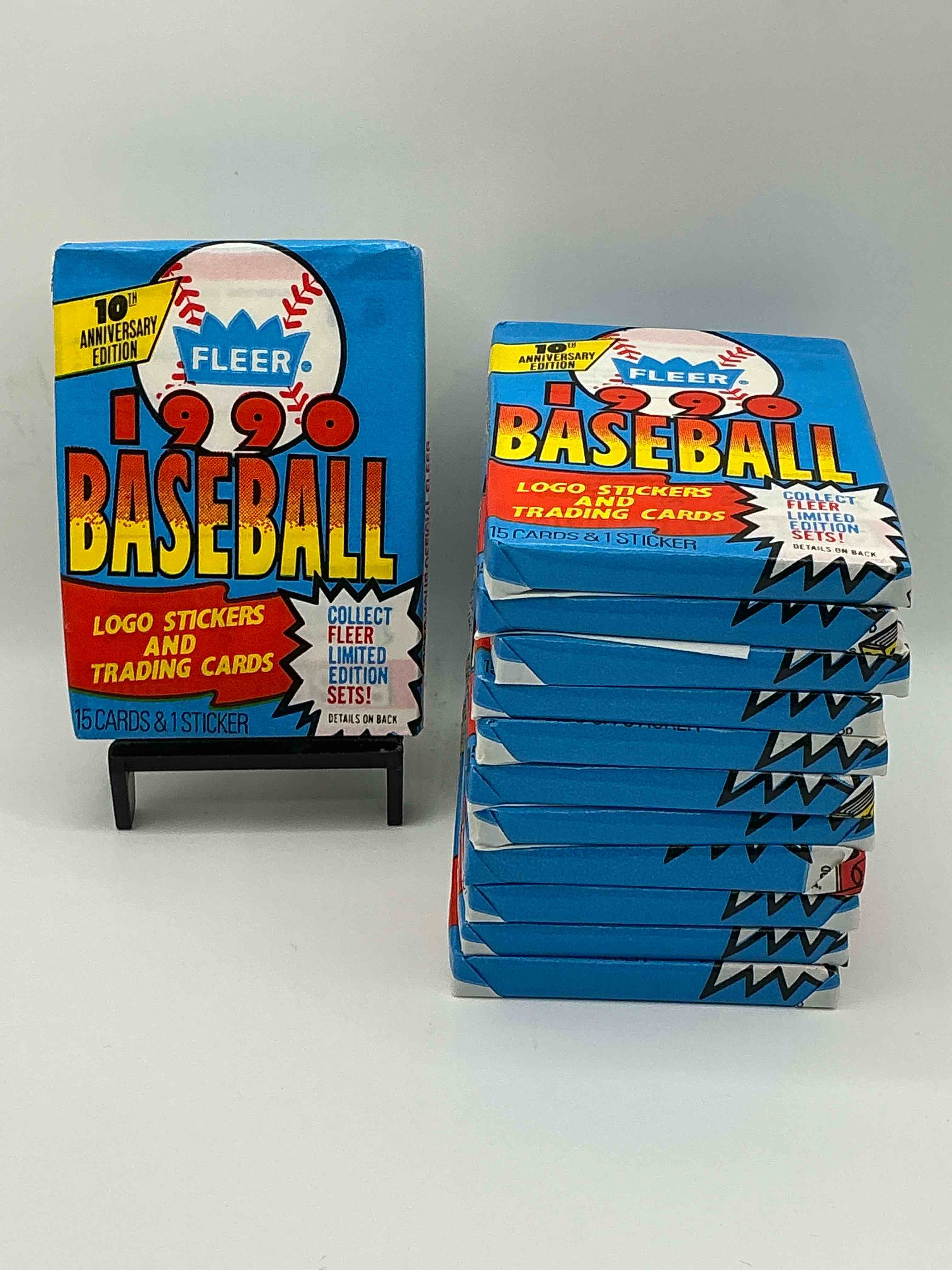 Vintage Baseball! Awesome 1990 Fleer Baseball Unopened Sports Card Wax Packs!Direct From Original Box! Search For Valuable Collectible Ken Griffey Jr Cards!