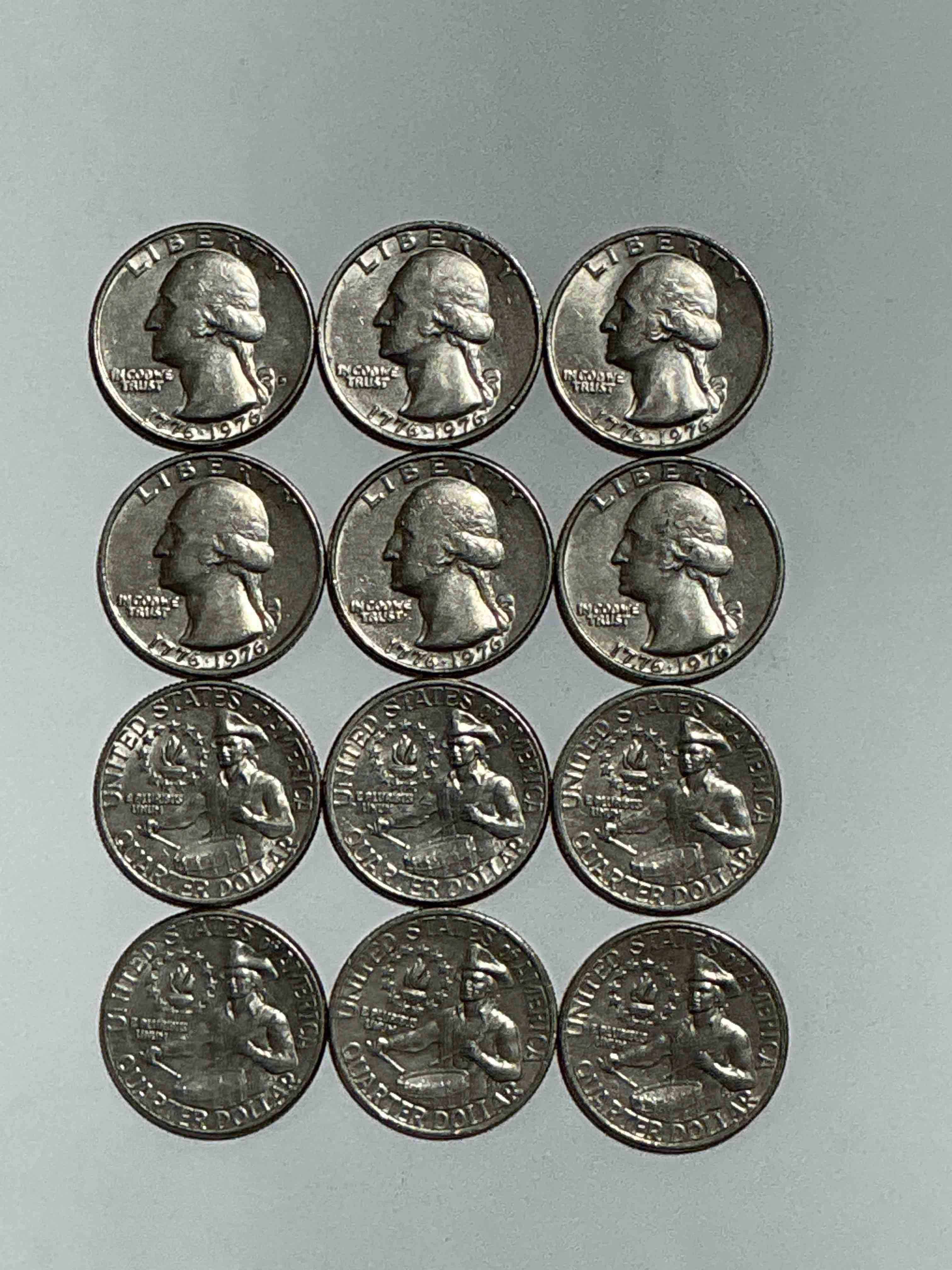 Condition photo showing Good Condition for 1976 Bicentennial Bliss! In 1976 The U.S. Mint Produced Coins Celebrating The 200 Year Anniversary Of America. Up For Auction Are Awesome Examples Of Eisenhower Dollar Coins Produced For This... The Infamous IKE Dollar & 200 Year Anniversary Edition! Highly Desirable For Collectors! Own Pieces Of History & Get Ready For America's 250 Year Anniversary Coming Soon!