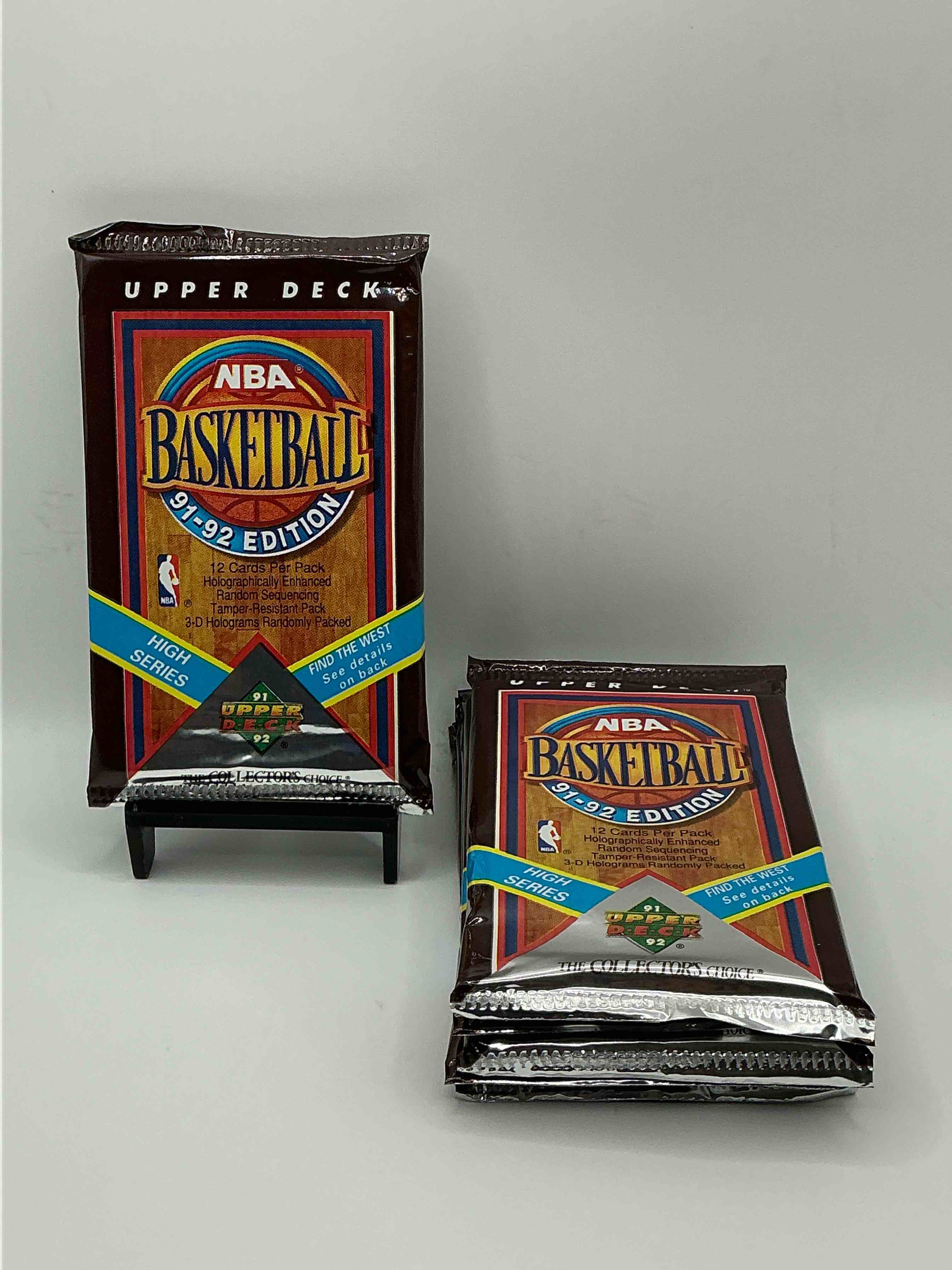 Wow, Find The West! 1991/92 HIGH SERIES Upper Deck NBA Basketball Sealed Pack, Direct From Original Sealed Retail Case! Potential To Find A Jerry West Signature Card Only In This High Series... Super Rare! Also Search For Valuable Michael Jordans & Too Many Great Cards To List! An Awesome Investment In Sports Card Memorabilia! You May Never See These Again, Super Rare!