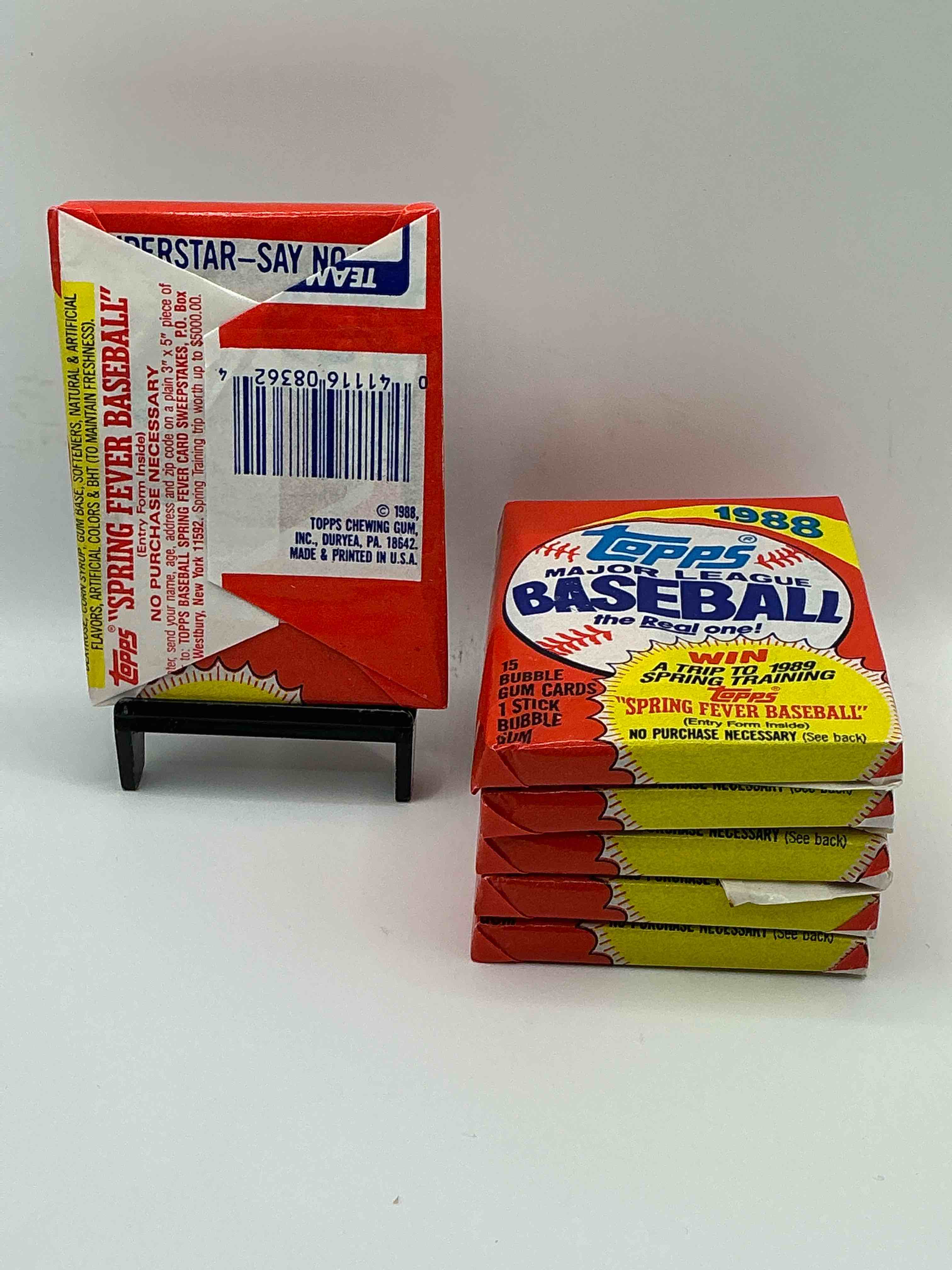 Condition photo showing New/Like New for 1988 Topps Baseball Unopened Wax Pack, Direct From Original Sealed Retail Case! Search For Valuable Nolan Ryan & Cal Ripken Jr. Cards & So Much More!