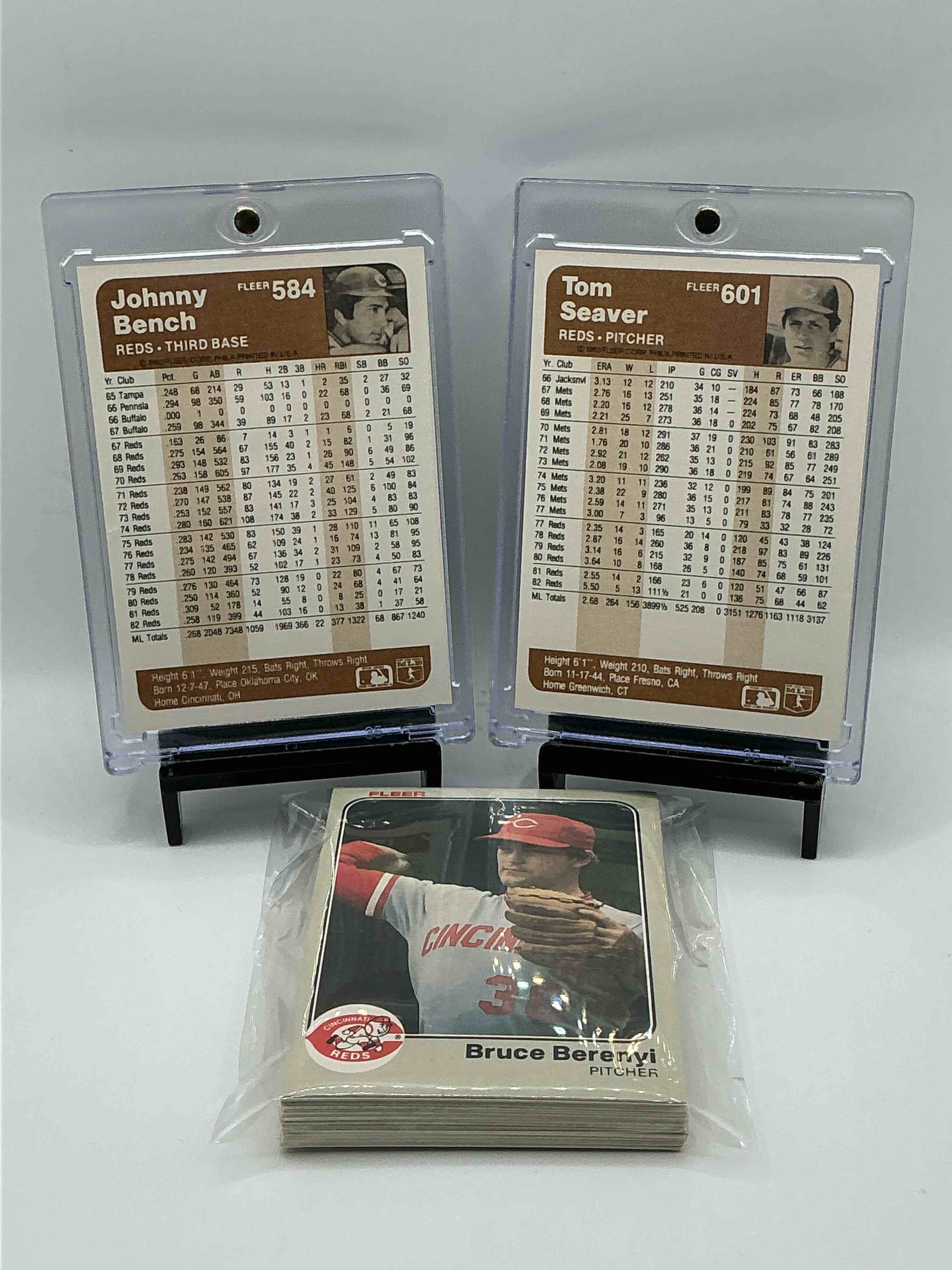 Condition photo showing New/Like New for 1983 Reds Fleer Team Set! 24 Card Team Set! Insane Vintage Reds Set! Johnny Bench, Tom Seaver  & More!