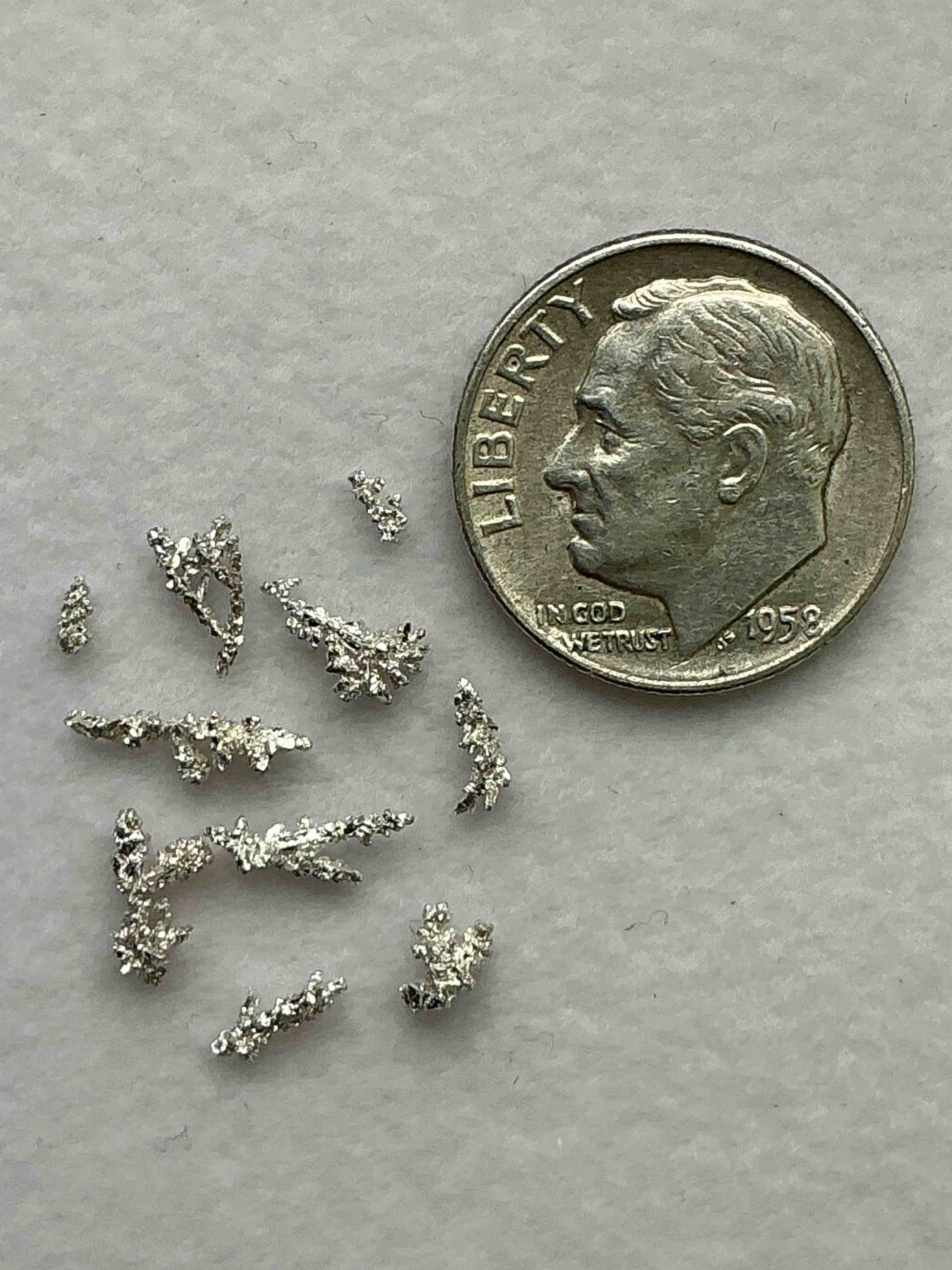 Condition photo showing New/Like New for Genuine US Silver Crystals! Beautiful Fine US Silver (.999) In Gorgeous Small Crystal Form! Collect Fine US Silver In This Unique & Rare Form! 