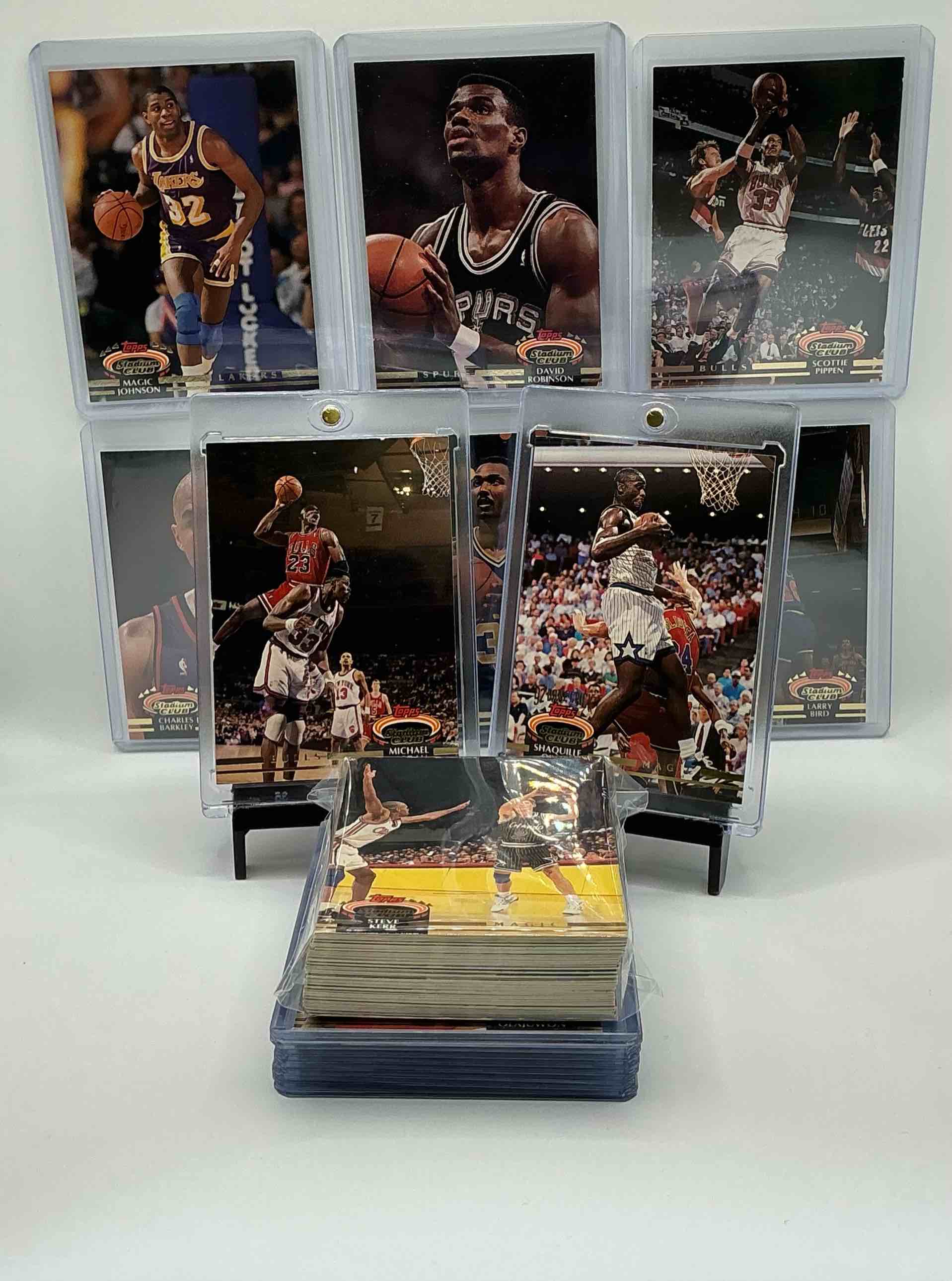 1992/93 Michael Jordan? Topps Stadium Club Basketball! Awesome Investment Potential, Topps Premiere Card Line, Stadium Club, NBA Sealed Basketball Card Pack, Direct From Original Sealed Retail Case. Search For Several Valuable Michael Jordan, Shay O'Neil & Magic Johnson Cards. NBA Basketball Cards From This Era, Especially Premium Cards Such As Topps Stadium Club, Are Drying Up Fast! A Great Sports Card Memorabilia Investment!