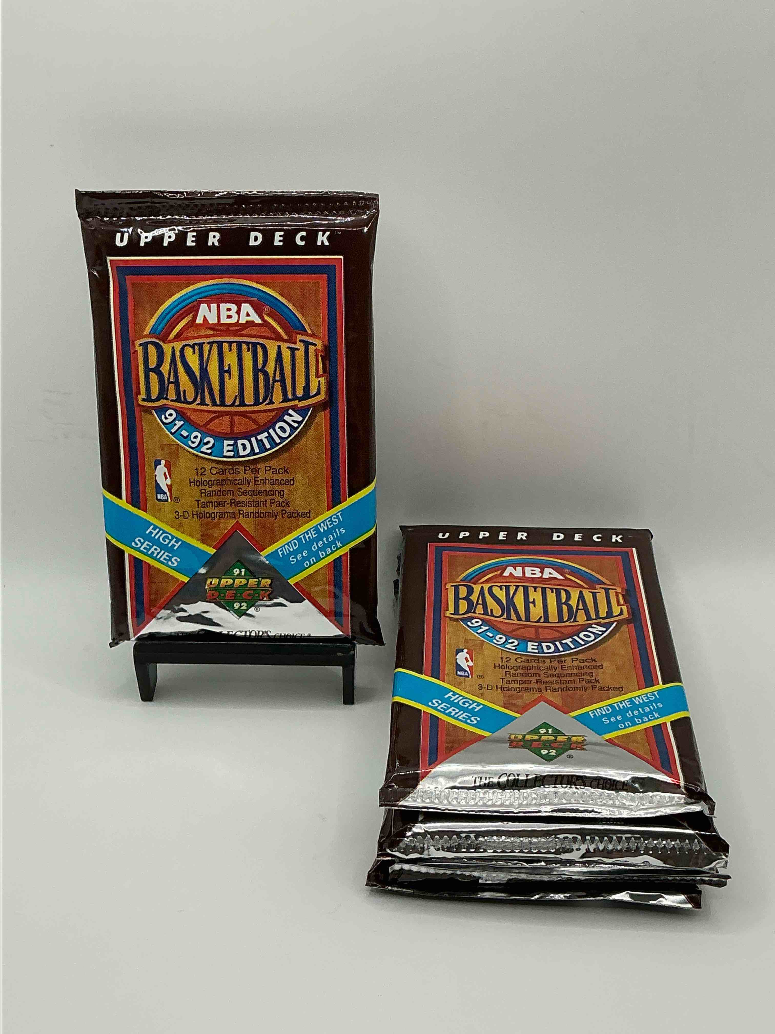 Wow, Find The West! 1991/92 HIGH SERIES Upper Deck NBA Basketball Sealed Pack, Direct From Original Sealed Retail Case! Potential To Find A Jerry West Signature Card Only In This High Series... Super Rare! Also Search For Valuable Michael Jordans & Too Many Great Cards To List! An Awesome Investment In Sports Card Memorabilia! You May Never See These Again, Super Rare!