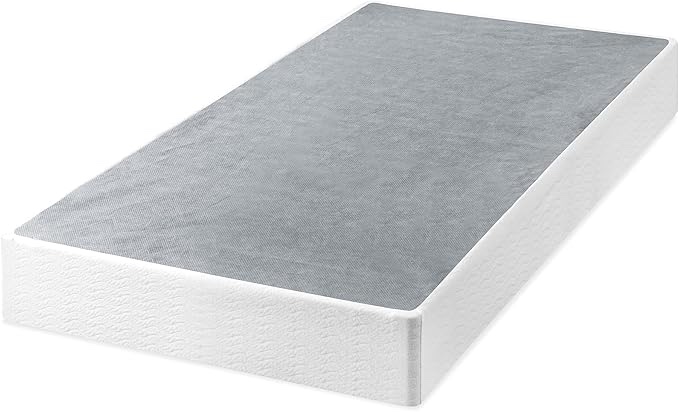 ZINUS 9 Inch Metal Smart Box Spring with Quick Assembly, Mattress Foundation, Strong Metal Frame, Easy Assembly, Twin XL , Grey