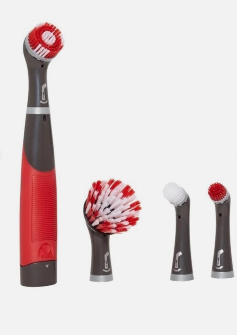 Rubbermaid Power Scrubber 5 Piece Set With Replaceable Heads, 2218543