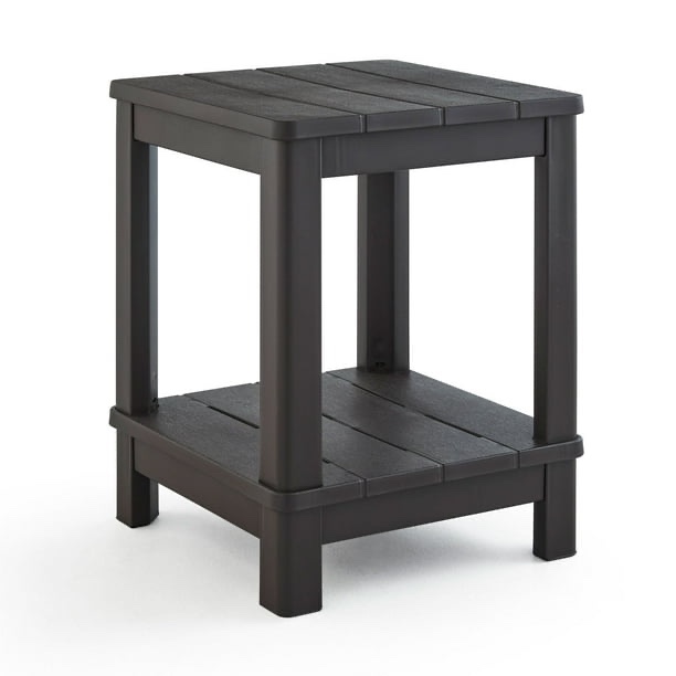 Keter Deluxe Side Table with Shelf 