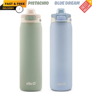 Ello Pop & Fill 22oz. 2 Stainless Steel Water Bottle, Leak Proof Locking Lid