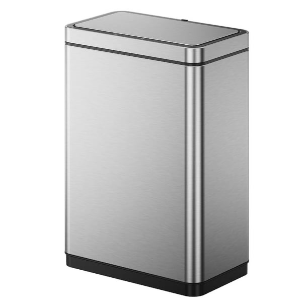 eko 12.5g/47l stainless steel matte finish sensor trash can