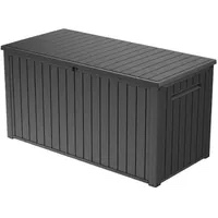 keter 170 gal. resin deck box large indoor/outdoor storage