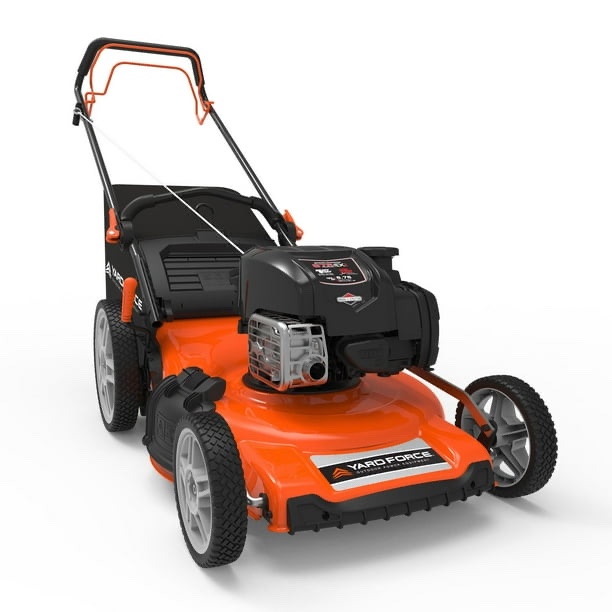 yard force 21" self-propelled rwd walk behind mower with vertical storage technology (missing pieces) 