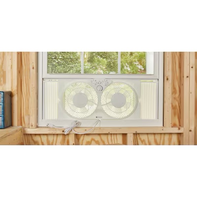 utilitech 9-in 120 -volt 3 -speed indoor white window fan