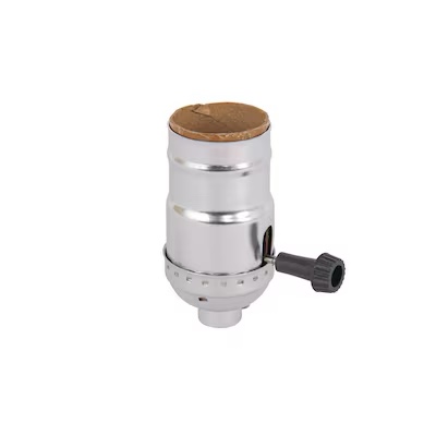project source 3-way 250 -watt plastic turn knob lamp socket , silver