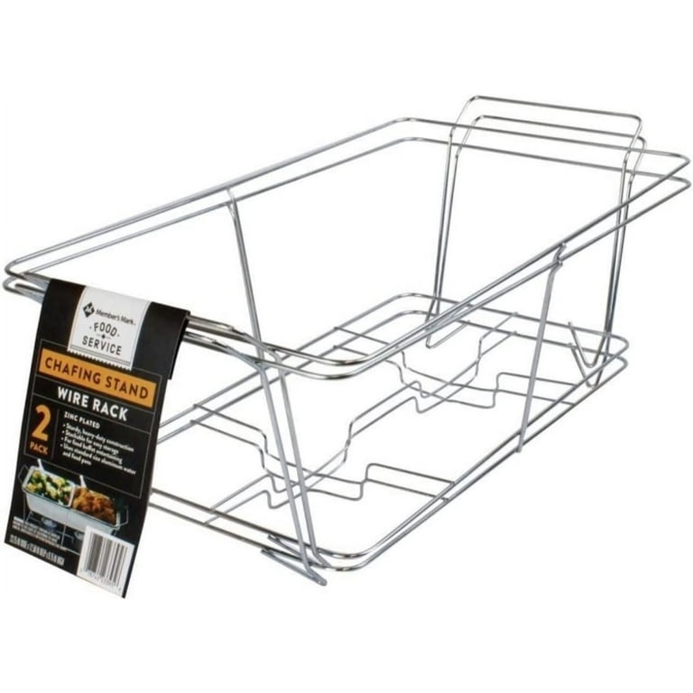 Mm’S Buffet Chafer, Food Warmer Rack, Chrome Wire Rack, Chafing Rack. Full Size Set of 2