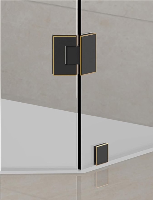 neoscape 42" x 72" neo angle hinged shower enclosure finish: brushed stainless steel, glass type: frosted