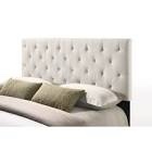 Belle Isle Furniture Auburndale Modern Metal Tufted Rubberwood Headboard  King  Beige
