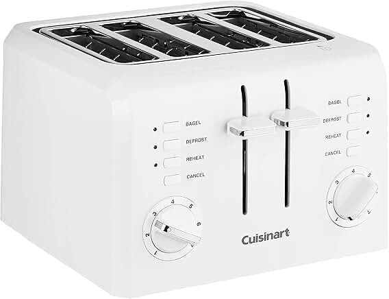 cuisinart - 4-slice wide-slot toaster - white