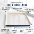 GreenLife Bakeware - Baking tray half cookie tray 18 x 13 inches, non-toxic, PFAS-free, non-stick, oven-safe up to 450 °F, easy to release, uniform heating,