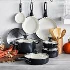 GreenPan - Rio Ceramic Non-Stick 16-Piece Cookware Set - Black