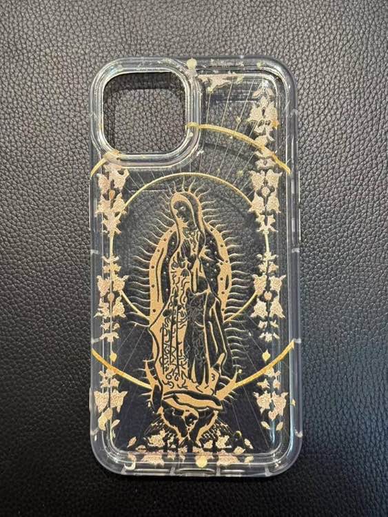 Virgin Maria case compatible for the 15th, Transparent cover (4 pieces) 