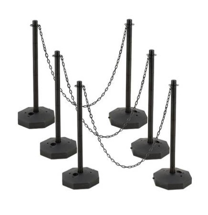 Almencla Traffic Cone Barrier for Road, Black (set complete) (12 pieces)