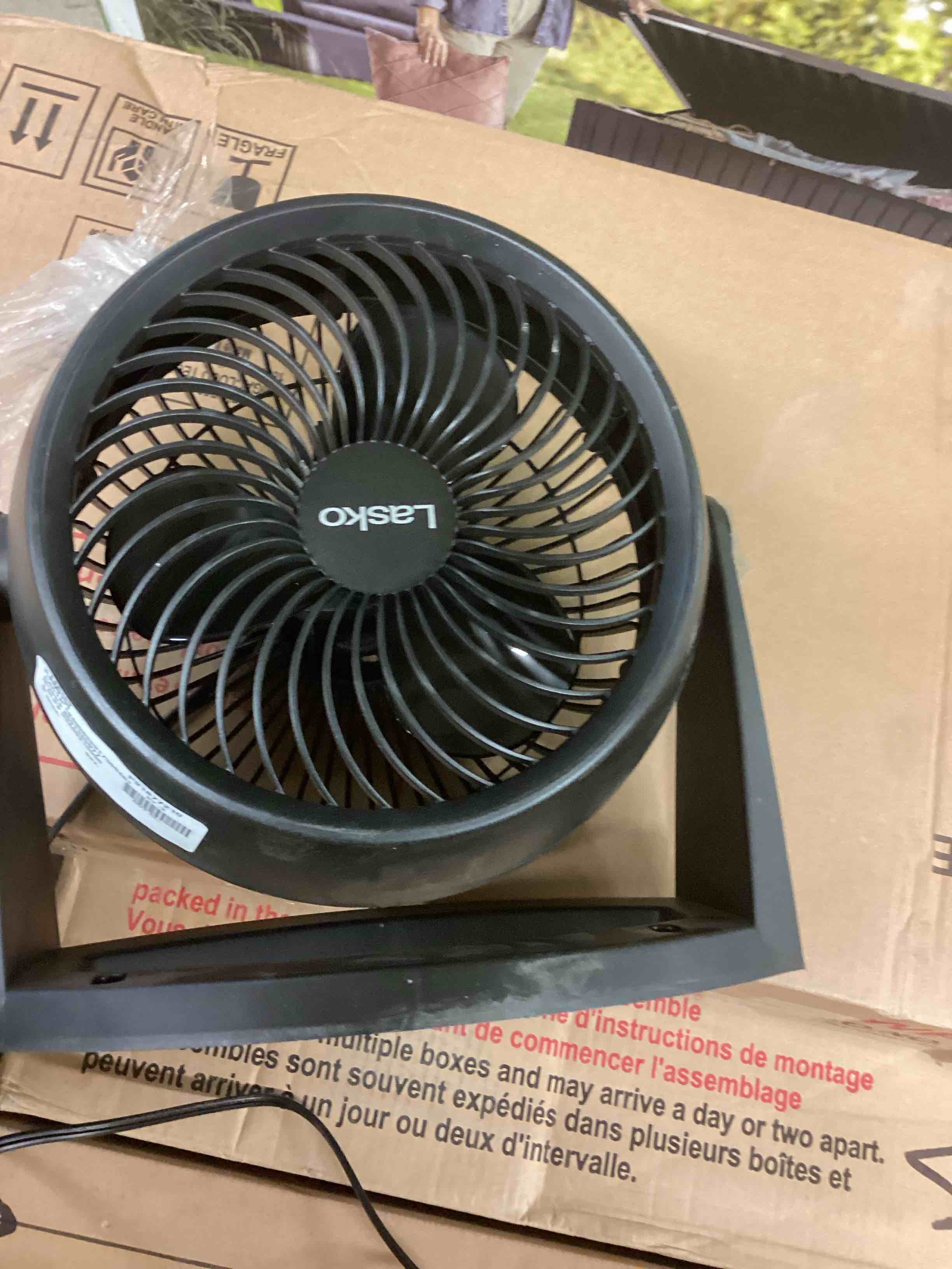 Lasko Whirlwind Tilt 12" Table Fan with Wall-Mount Option, Choose Color black.