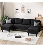 A set of black, blue, veige sofas,( 4 box to pick up)