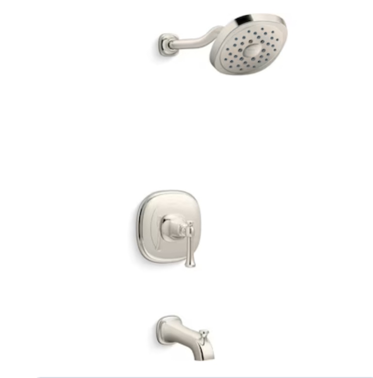 KOHLER Florez Rite-Temp Vibrant Polished Nickel 1-handle Bathtub and shower Faucet