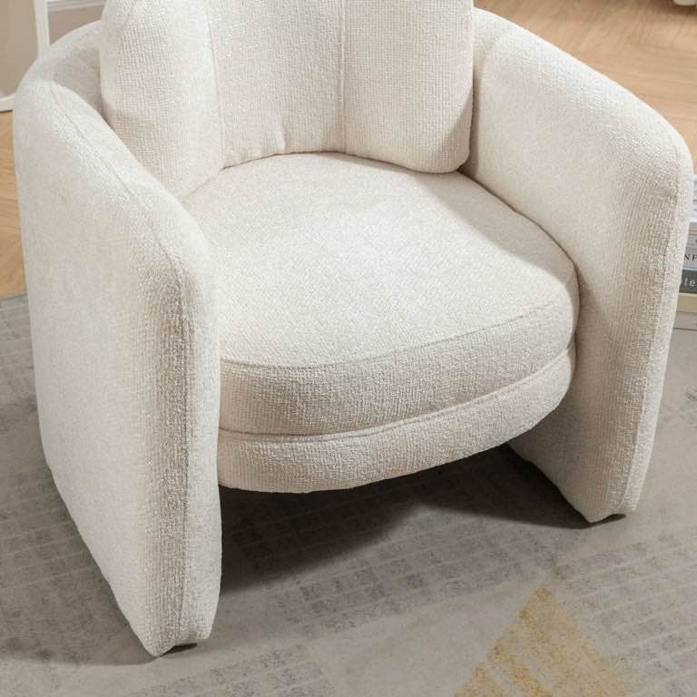 double layer upholstered armchair barrel accent chair 