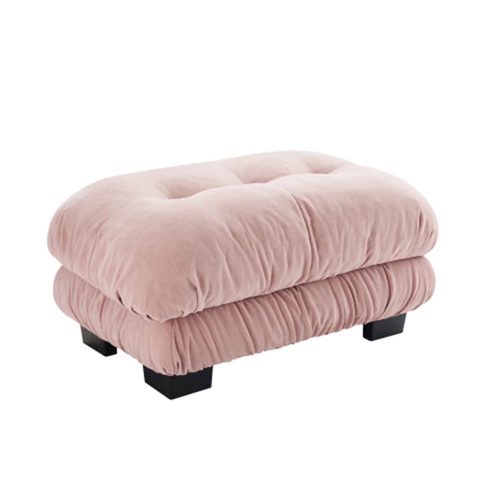 Pink Ottoman for Modular Sectional Sofa, Single Sofa, Ottoman Seat for Convertible Sectional, Chenille Sofa Couch for Living Room, Bedroom, Apartment W714P253479