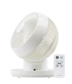 woozoo 360 degree oscillating personal fan, white