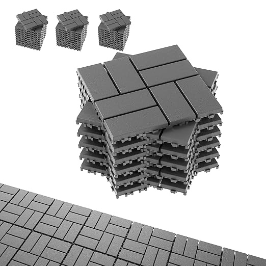 UltraShield Naturale 1  x 1  Outdoor Composite Quick Deck Tile  10 per Case  Gray