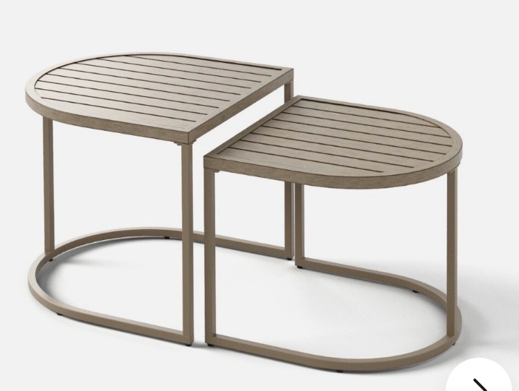 Wood-Like Nesting Coffee Table, All Weather PV-460-STB