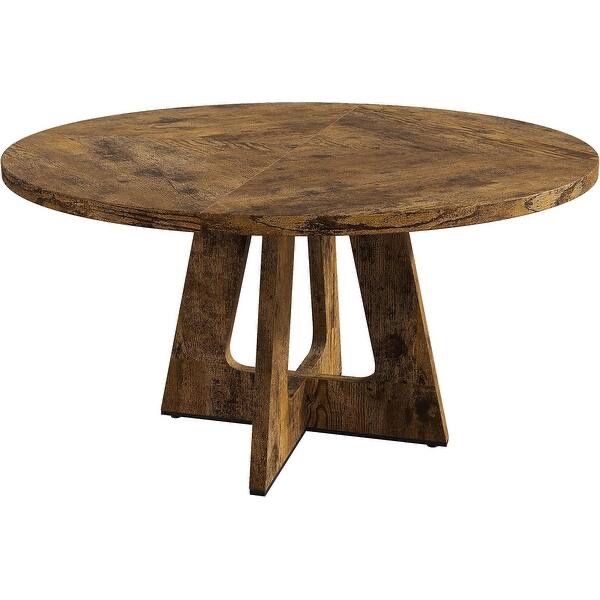 47'' Round Large Dining Table, Wooden Kitchen Table - Brown PHO_14USQDAG