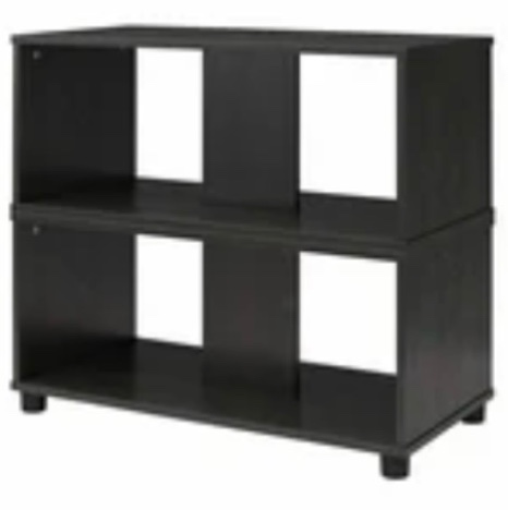 Mainstays Expandable Side by Side or Stacking TV Stand for TVs up to 70 inches, Black Oak