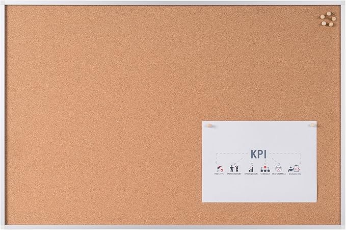Bq42031 Bioffice Cork Board 600x900 Alum Frame X1