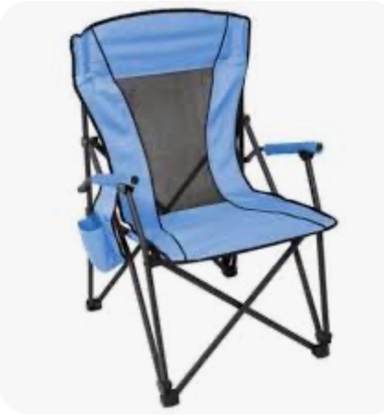 member's mark adult hard arm chair, light blue
