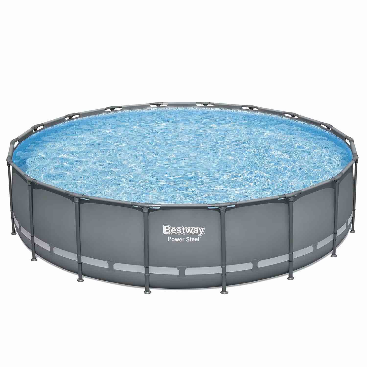 bestway power steel 18’ x 48” round above ground pool set