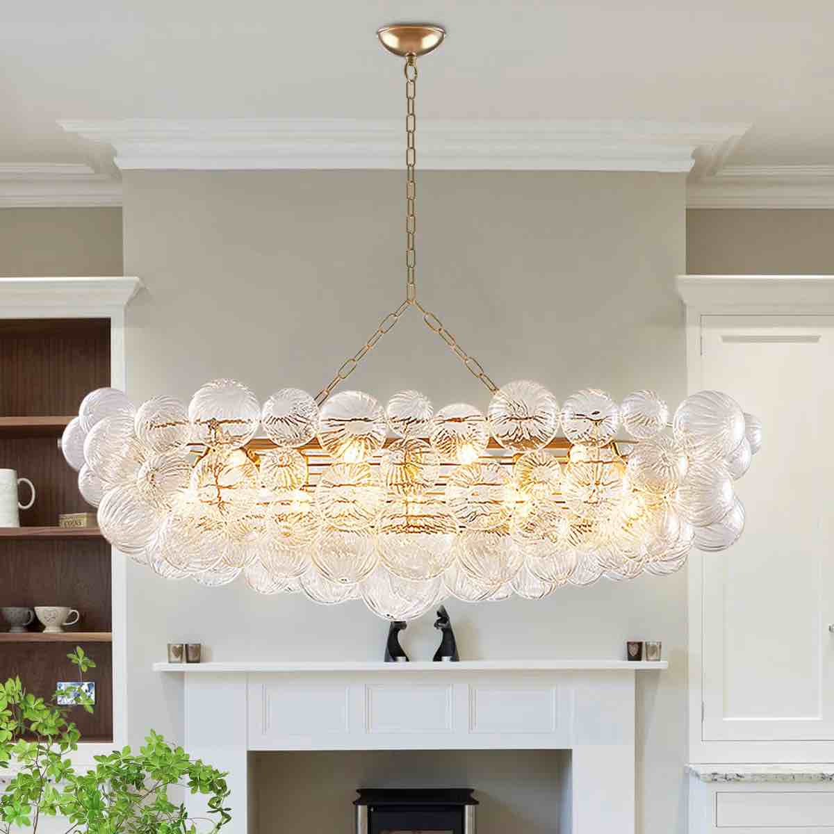 Calilynn Nordic Bubble Ball Swirled Glass Chandelier- GLASS BALL ONLY