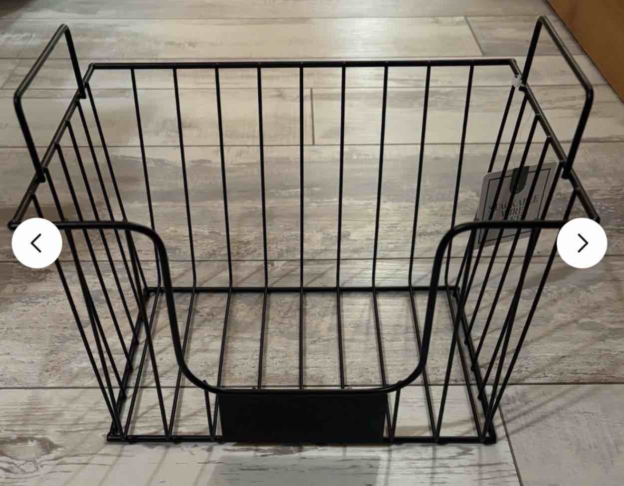 Bullseye’s Playground Stackable Wire Basket - Black - 7.5”x 10”x 7.5”