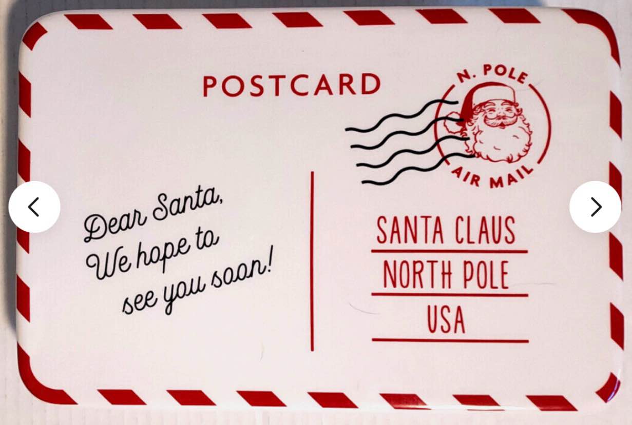 Santa North Pole Cake Cupcake Stand Ceramic Footed 7" .5" - Target